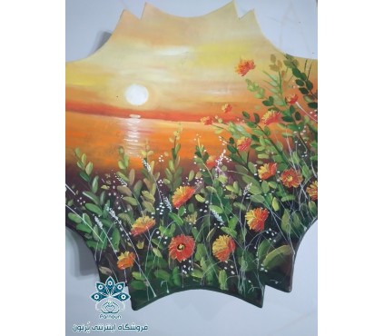 دیوارکوب سفالی طرح گل