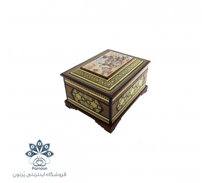 جعبه جواهرات خاتم اندازه کوچک با طرح مینیاتور