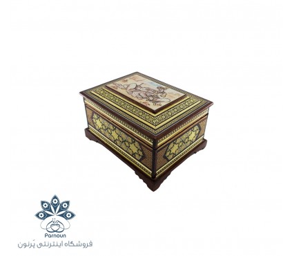 جعبه جواهرات خاتم اندازه کوچک با طرح مینیاتور