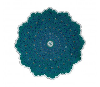 بشقاب میناکاری 25 سانتیمتری سبز