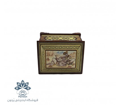 جعبه جواهرات خاتم اندازه کوچک با طرح مینیاتور