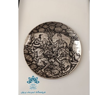 سینی قلمزنی سیاه قلم