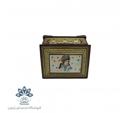 جعبه جواهرات خاتم کوچک با طرح چشم نواز مینیاتور