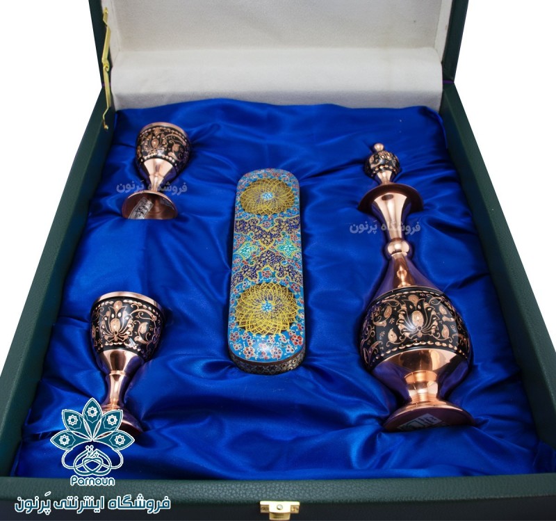 ست هدیه تنگ و جام و قلمدان خاتم