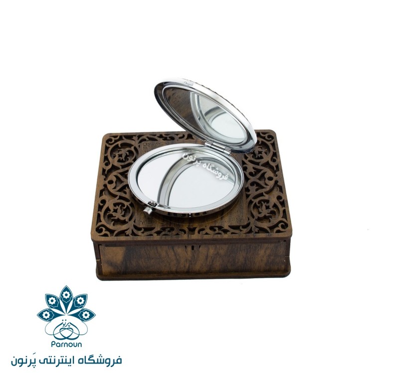 آینه جیبی با طرح قلمزنی 😍