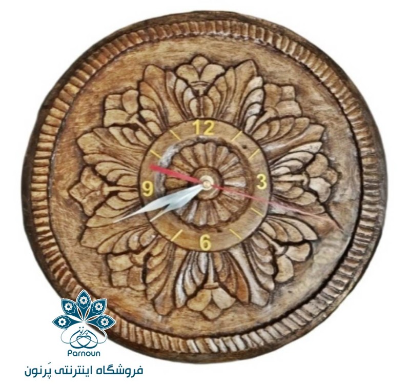 ساعت دیواری منبت 