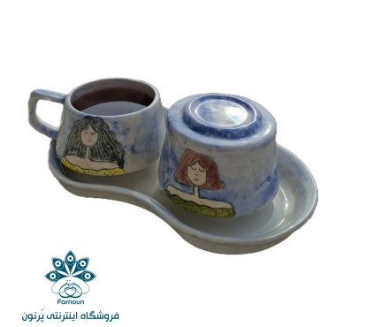 ست چای خوری تک نفره طرح دختر