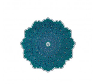 بشقاب میناکاری 25 سانتیمتری سبز