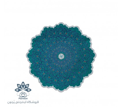 بشقاب میناکاری 25 سانتی‌متری سبز