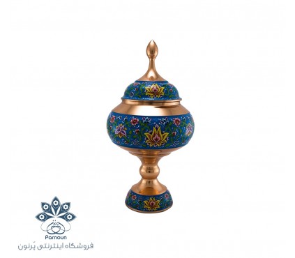 شکلات خوری مس و پرداز با رنگ زمینه آبی