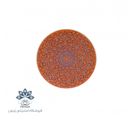 بشقاب میناکاری 20 سانتی‌متری نارنجی