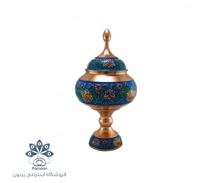 شکلات خوری مس و پرداز با رنگ زمینه آبی