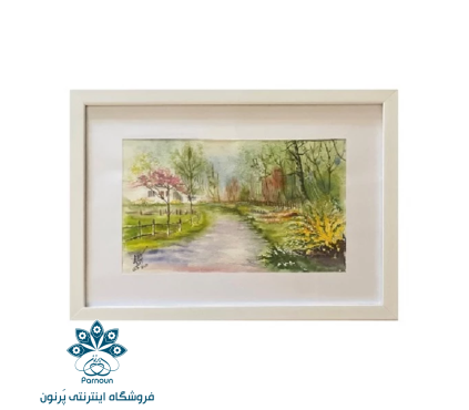 تابلو نقاشی آبرنگ مدل منظره طبیعت