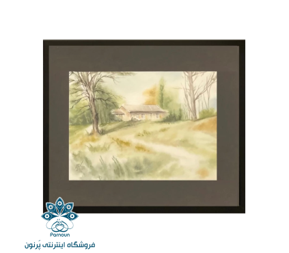 تابلو آبرنگ مدل منظره شفاف