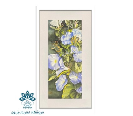 تابلو نقاشی آبرنگ نقش رنگ مدل گل پیچک