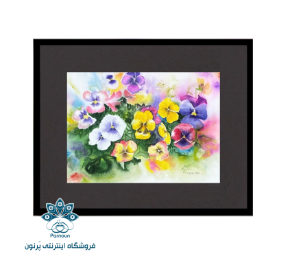 تابلو نقاشی آبرنگ مدل بنفشه 