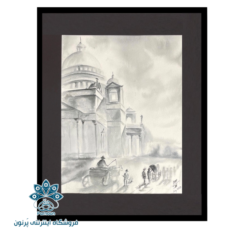 تابلو نقاشی آبرنگ مدل خیابان 