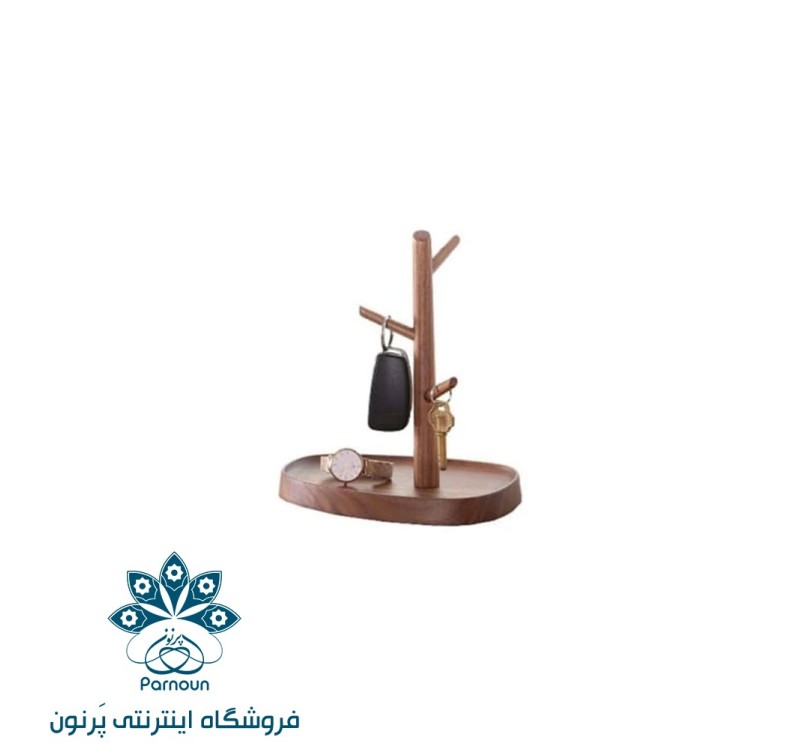 استند جا کلیدی رومیزی چوبی
