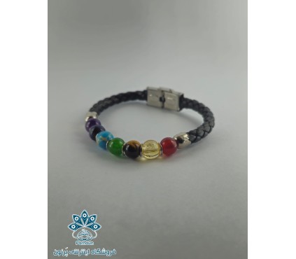 دستبند چرم هفت چاکرا