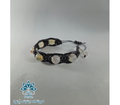 دستبند بافت سنگ عقیق بومی