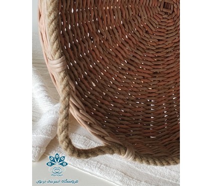سینی حصیربافی شده با دسته طناب کنفی