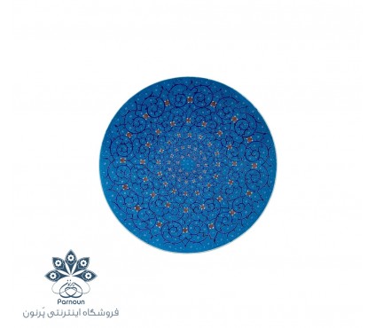 بشقاب میناکاری 20 سانتی‌متری لاجوردی