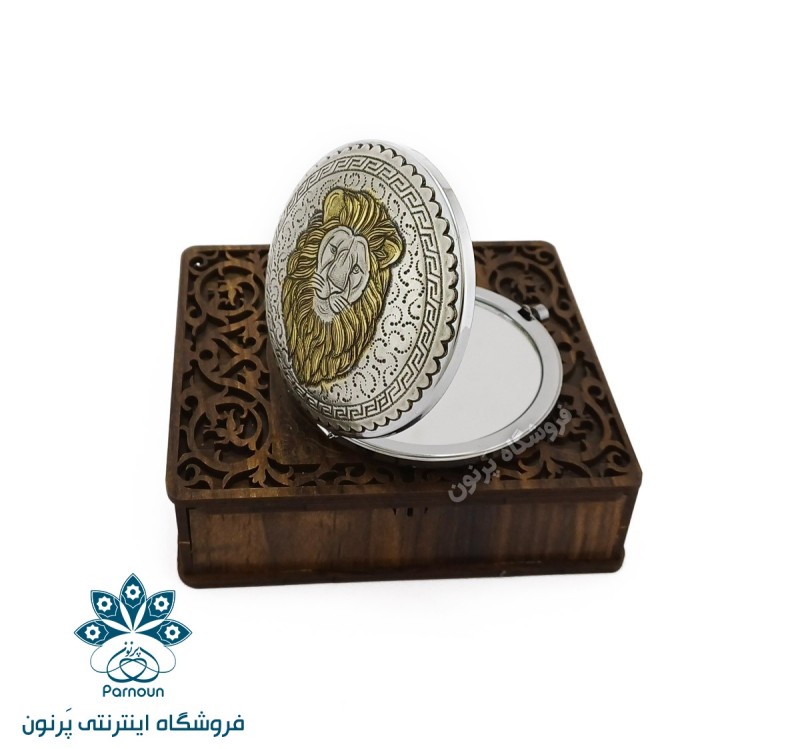 آینه جیبی با طرح قلمزنی 😍