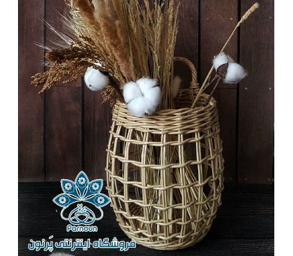 سبد آویز حصیربافی شده | انتخابی زیبا و کاربردی | برای دکوراسیون خانه