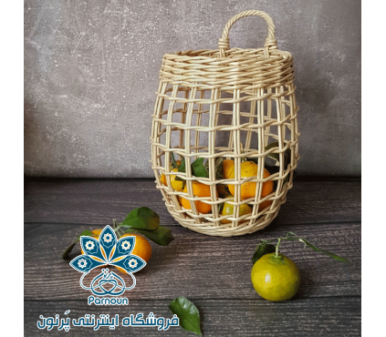 سبد آویز حصیربافی شده | انتخابی زیبا و کاربردی | برای دکوراسیون خانه
