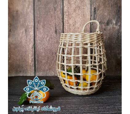 سبد آویز حصیربافی شده | انتخابی زیبا و کاربردی | برای دکوراسیون خانه
