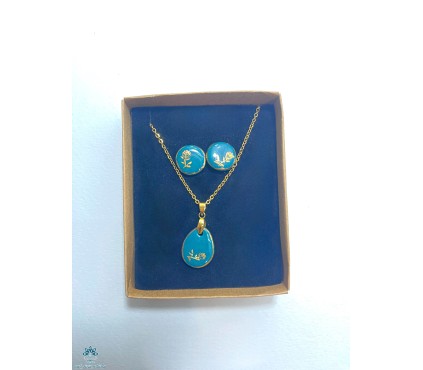 نیم ست غنچه طلایی