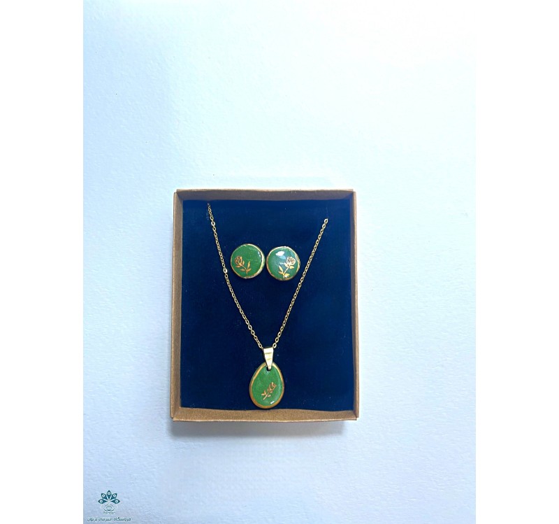 نیم ست غنچه طلایی