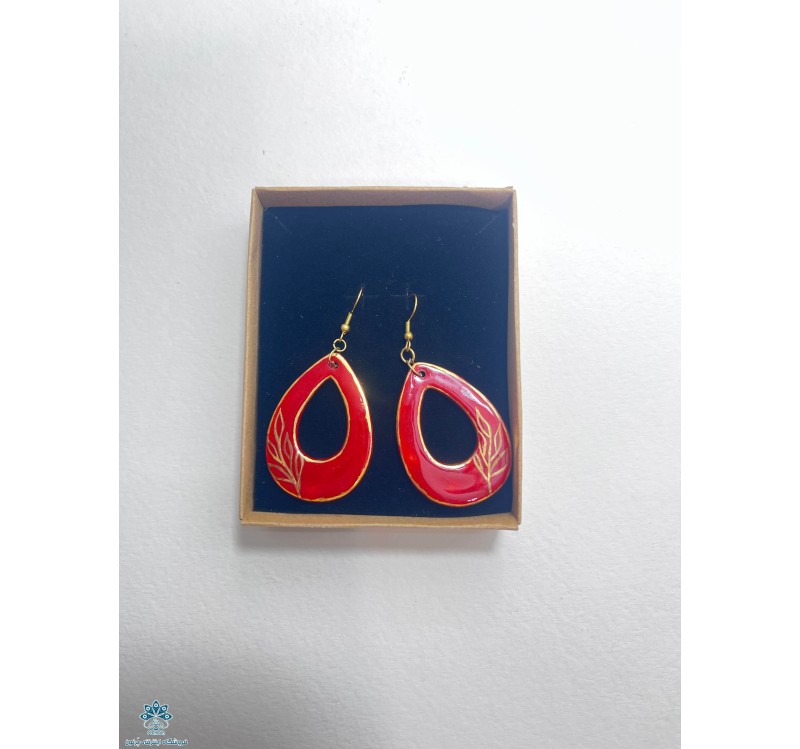 گوشواره ی اشکی طرح جوانه گندم