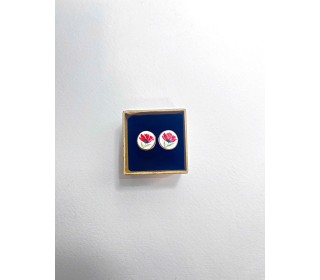 گوشواره میخی طرح گل شقایق 