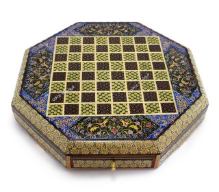 صفحه شطرنج 8 ضلعی خاتم و نقاشی