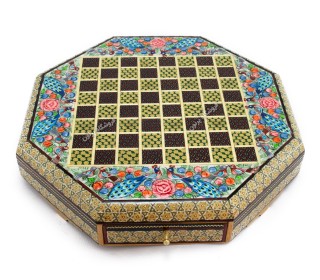 صفحه شطرنج 8 ضلعی خاتم و نقاشی