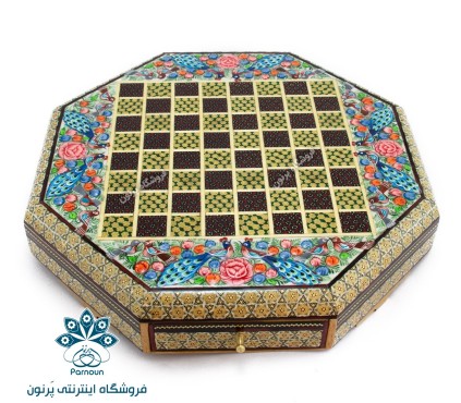 صفحه شطرنج 8 ضلعی خاتم و نقاشی