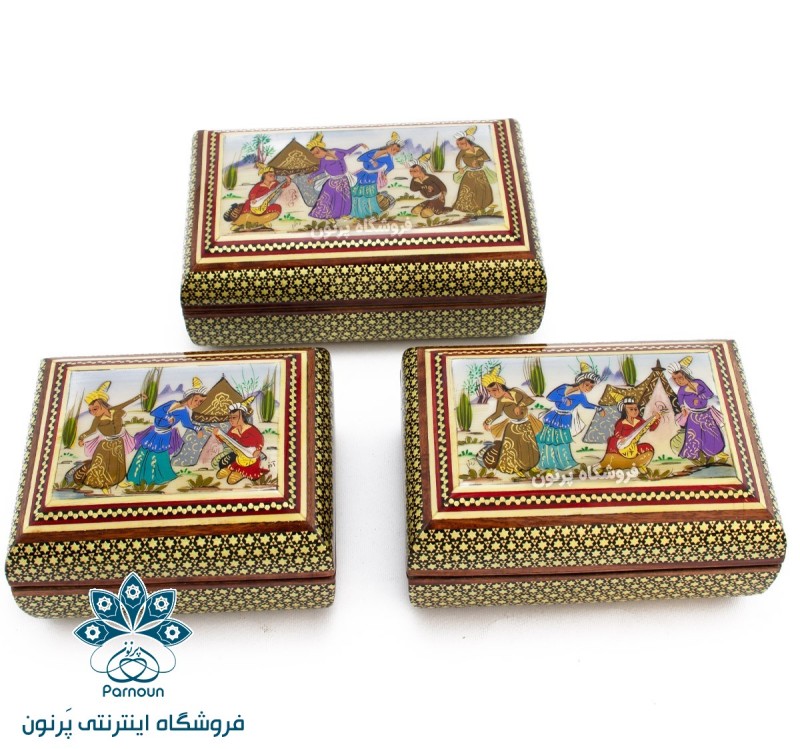 جعبه جواهرات خاتم و نقاشی لوکس