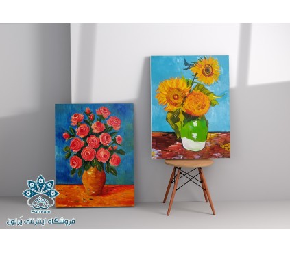 تابلو نقاشی گل رز