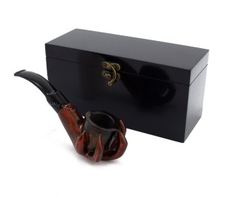 پیپ چوبی دست‌ساز طرح دست شیطان