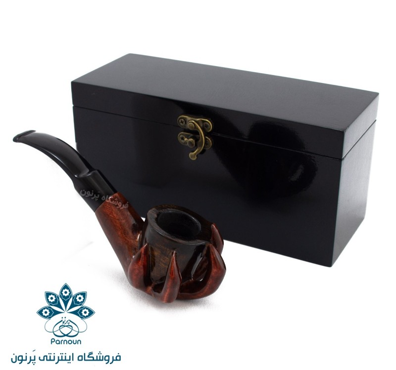 پیپ چوبی دست‌ساز طرح دست شیطان