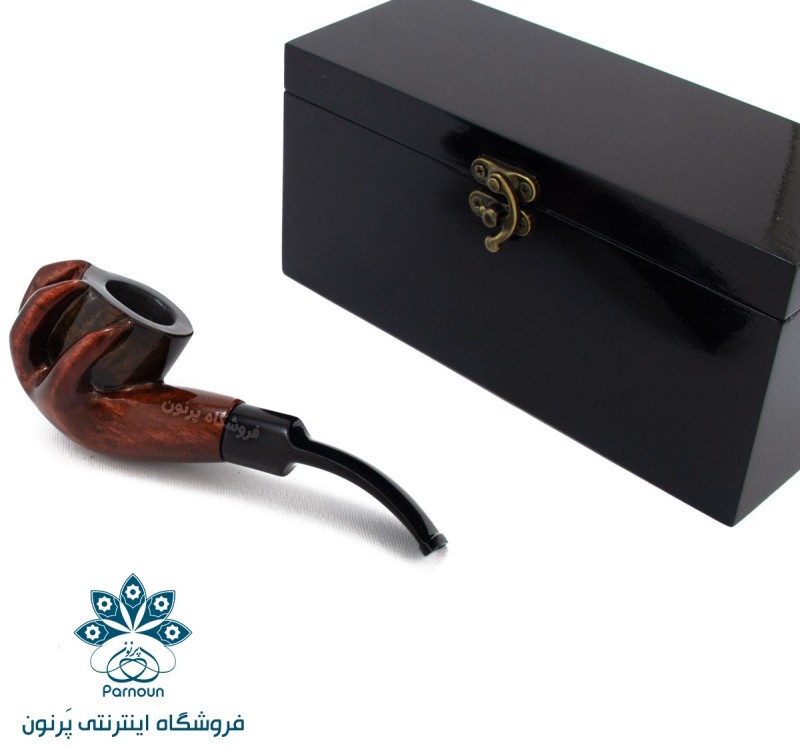 پیپ چوبی دست‌ساز طرح دست شیطان