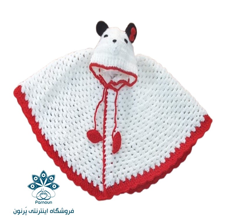 شنل نوزادی قلاب بافی