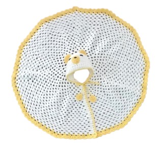  شنل نوزادی قلاب بافی