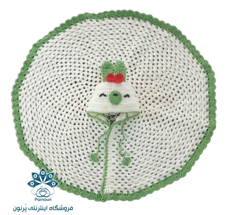 شنل نوزادی قلاب بافی