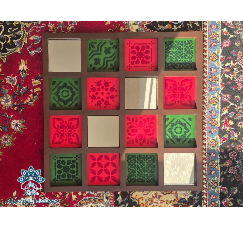 قاب آینه طرح کاشی