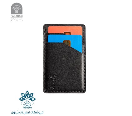 کیف کارت چرم طبیعی کروک مشکی