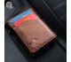  کیف کارت چرم طبیعی کروک قهوه ای