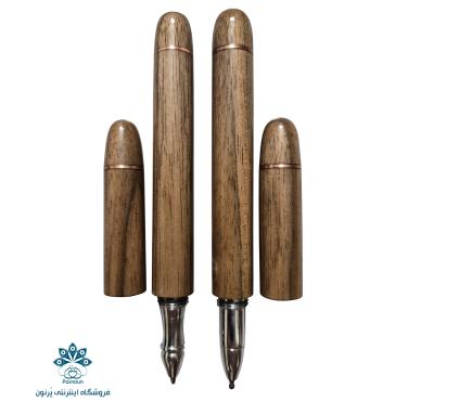 ست خودکار و روان نویس چوبی  دست ساز مدل Wood Face