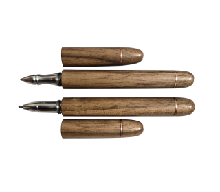 ست خودکار و روان نویس چوبی  دست ساز مدل Wood Face